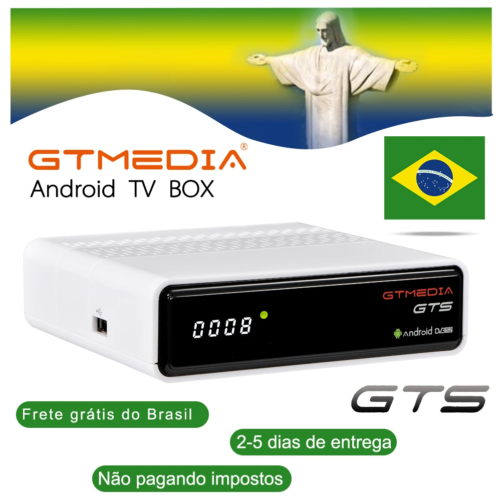 4K HD Android 6 0 ТВ приставка GTMEDIA GTS DVB S/S2 спутниковый ресивер поддерживает IKS и CS smart