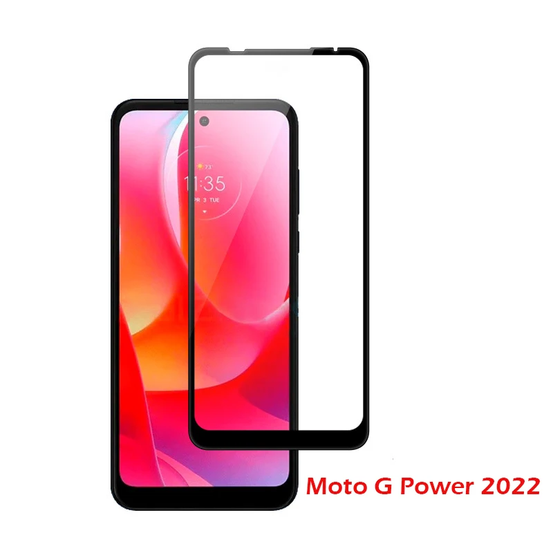 

Закаленное стекло для Motorola Moto G Power 2022, Защита экрана для MOTO GPower 2022 с черными краями и полным покрытием, защитное стекло 9H