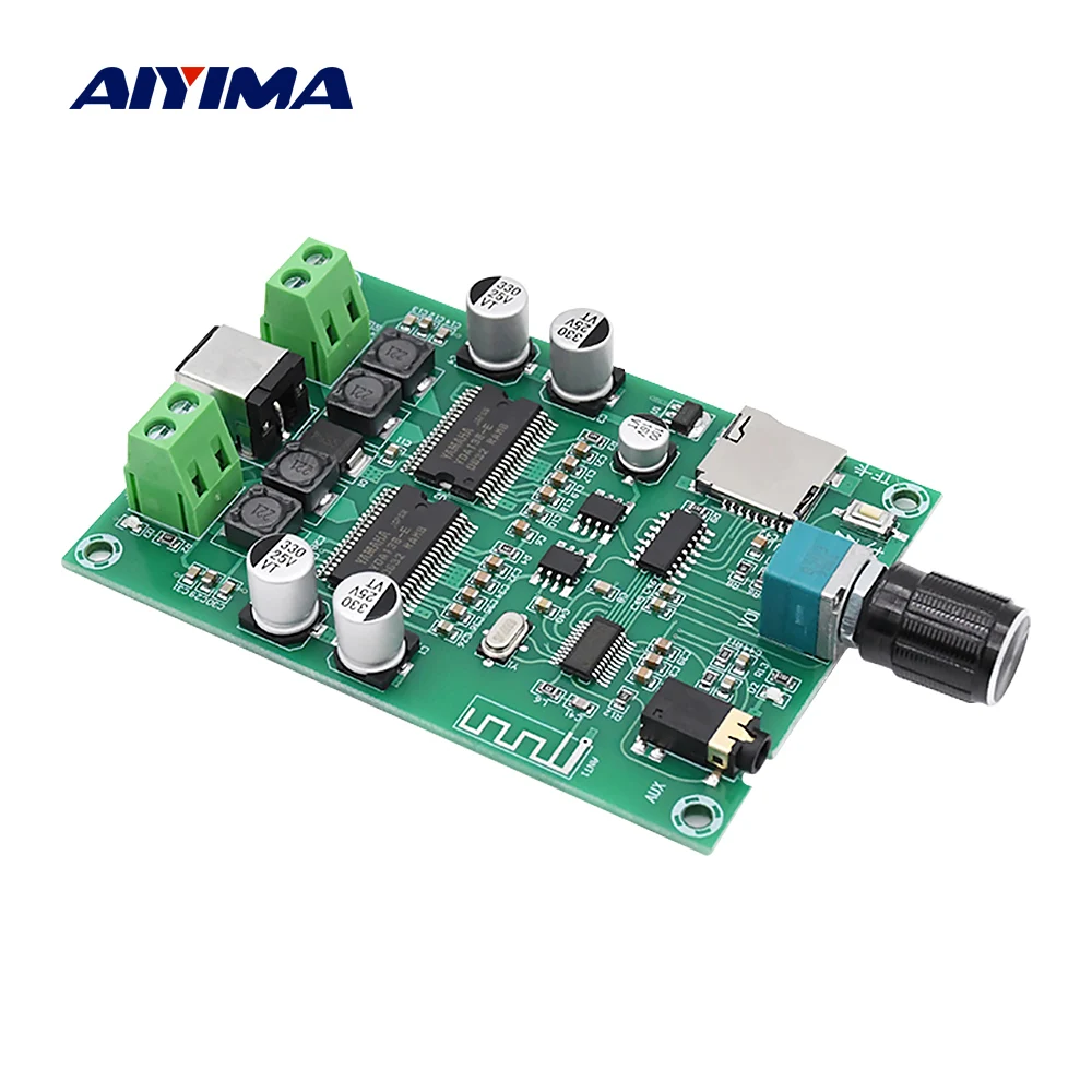 AIYIMA YDA138 E цифровой усилитель мощности аудиоплата 20Wx2 стерео Bluetooth 5 0 AUX TF DIY
