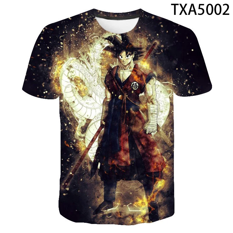 

Fashion Dragon Cool Cartoon Anime 3D Print T Shirt Summer Men Women Children Short Sleeve Boy Girl Kids Casual Cool Tops DBZ Tee