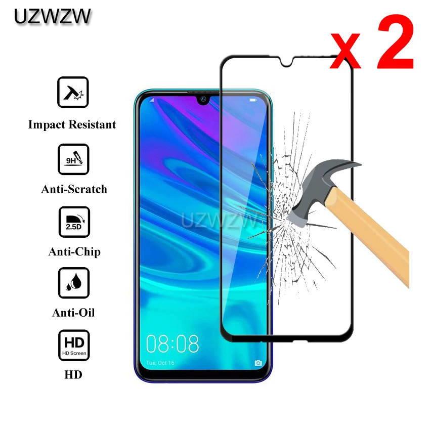 2 шт закаленное стекло для huawei Psmart(6,21 дюйма) Полное Покрытие 2.5D защита экрана закаленное стекло для huawei Psmart