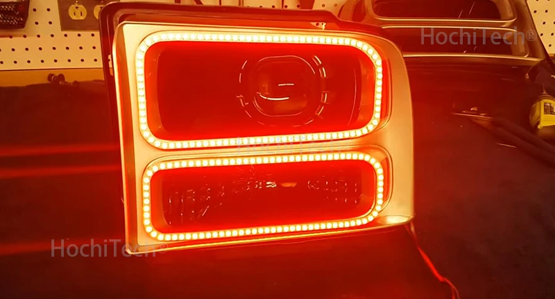 Для Ford F-250 F250 2005 2006 2007 RGB светодиодный ангельские глазки многоцветный с Halo кольцом дистанционное управление фар