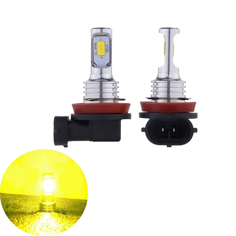 H11 H8 H16 80W 4000LM 3000K Yellow Tech LED Fog Lights Conversion Bulbs Kit |