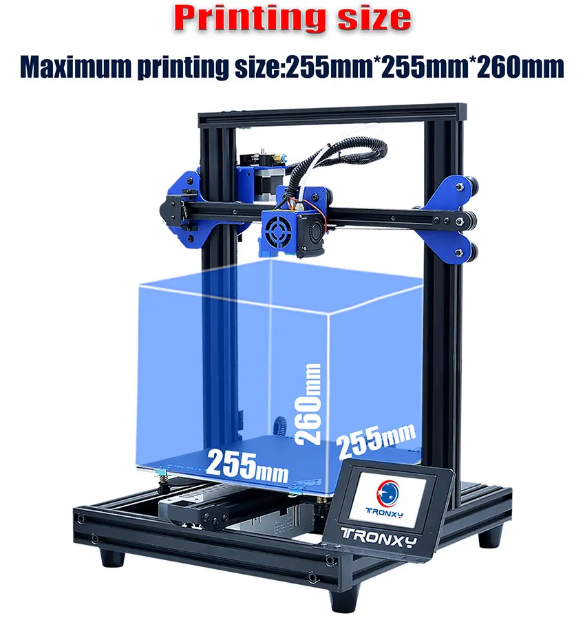 3D-принтер Tronxy XY-2 PRO ультра-тихий с подогревом из алюминиевого сплава наборы