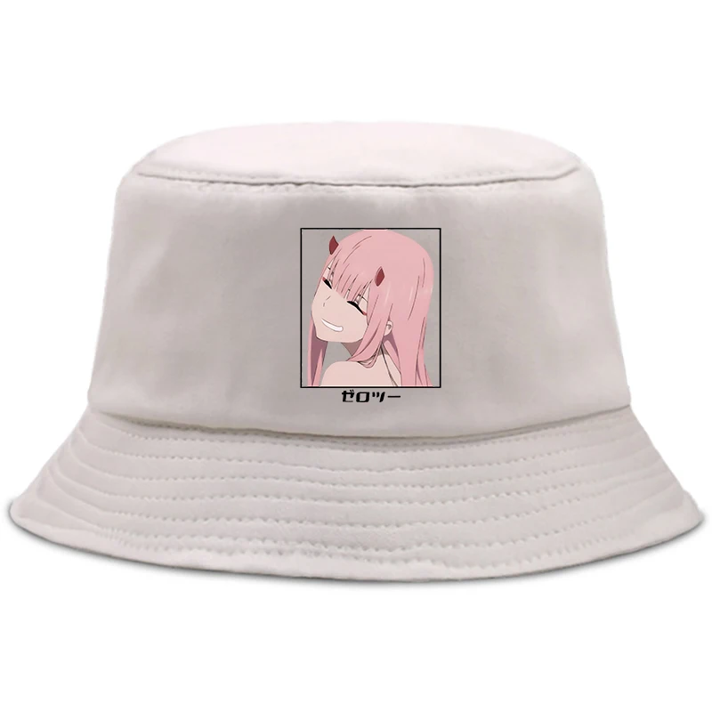 

Darling In The Franxx Summer Hat Women Men Panama Bucket Cap The Design Flat Visor Harajuku Zero Two Bucket Hat Fisherman Hat