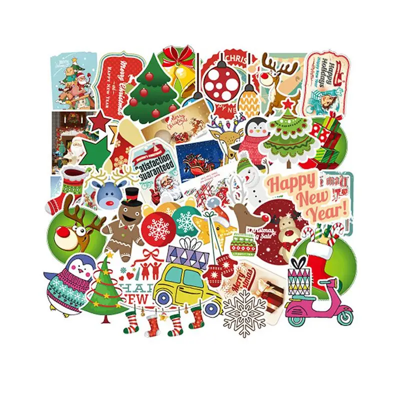 100 шт наклейки очаровательные рождественские креативные Мультяшные не
