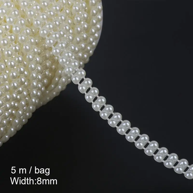 Мода 2-10 м/уп. многоразмерная цепочка из бисера DIY вечерние украшения ювелирных изделий Свадебные ABS ремесла аксессуары имитация жемчуга