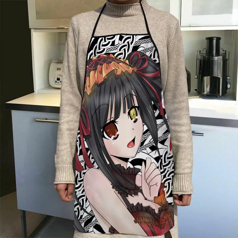 

Date A Live Aprons Home Coffee Shop Cleaning Aprons Anti-Dirty Kitchen Accessories For Men Women 50x75cm,68x95cm Funy Gift