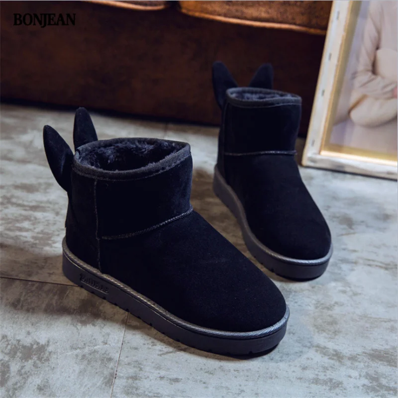 Bonjean/женские ботильоны из натуральной кожи Брендовые женские зимние теплые