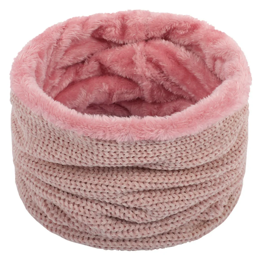 Унисекс зимний шарф с принтом фланелевый теплый шарф-кольцо для женщин