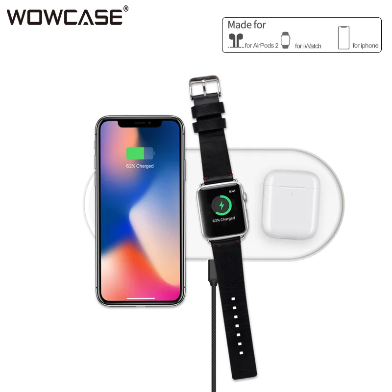 Беспроводное зарядное устройство 3 в 1 QI для Air pods Pro Apple Watch 5 4 2 iWatch новая зарядная