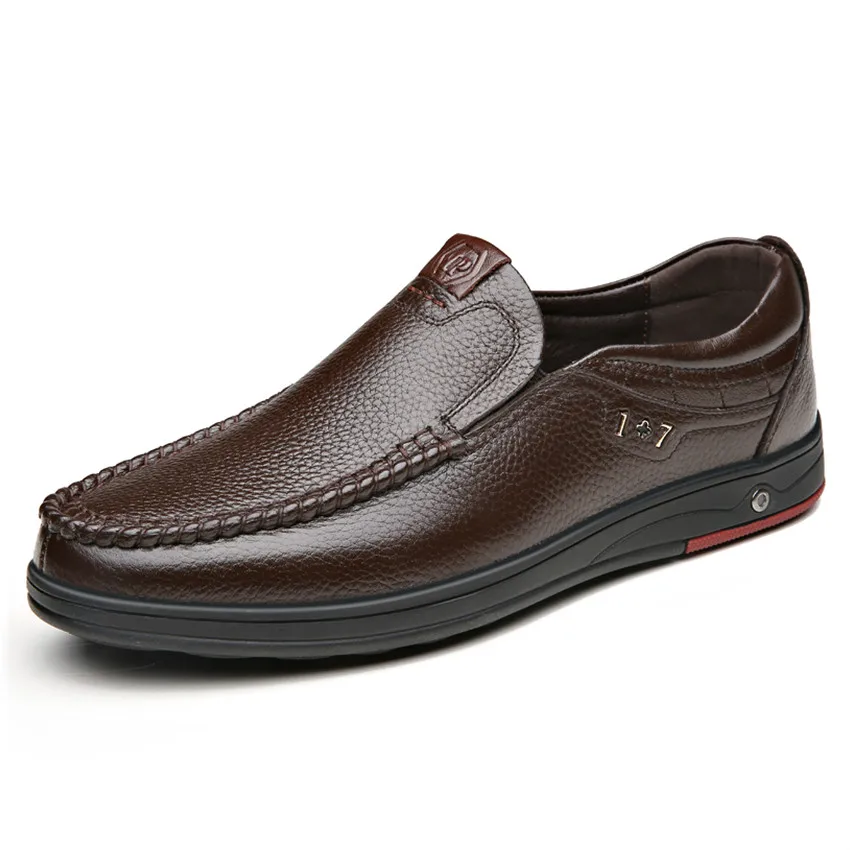 

Genuine Leather Men's Casual Shoes Big Size 38-48 Loafer Design Driving Men Flat Footwear Slip On Mens Moccasin Shoes