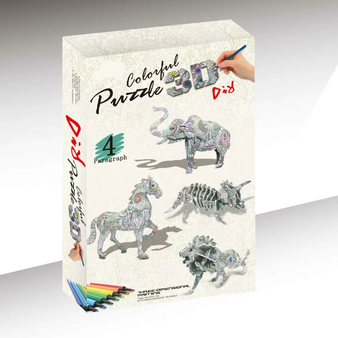 

3D Three-dimensional Puzzle Children DIY Toy Animal Insect Model Ornaments