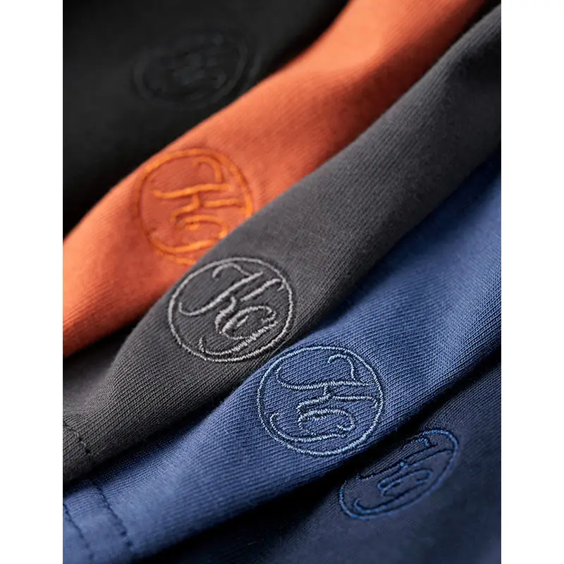 

Men's long sleeve T-shirt 2021 spring new simple pure color T-shirt with cotton backing
