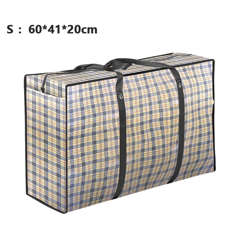 2S 60x41x20cm Большая сумка для путешествий, большая тканая сумка для путешествий, сумка для сортировки одежды из водонепроницаемой пленки, Большая вместительная сумка для доставки - Цвет: 2S 60x41x20cm