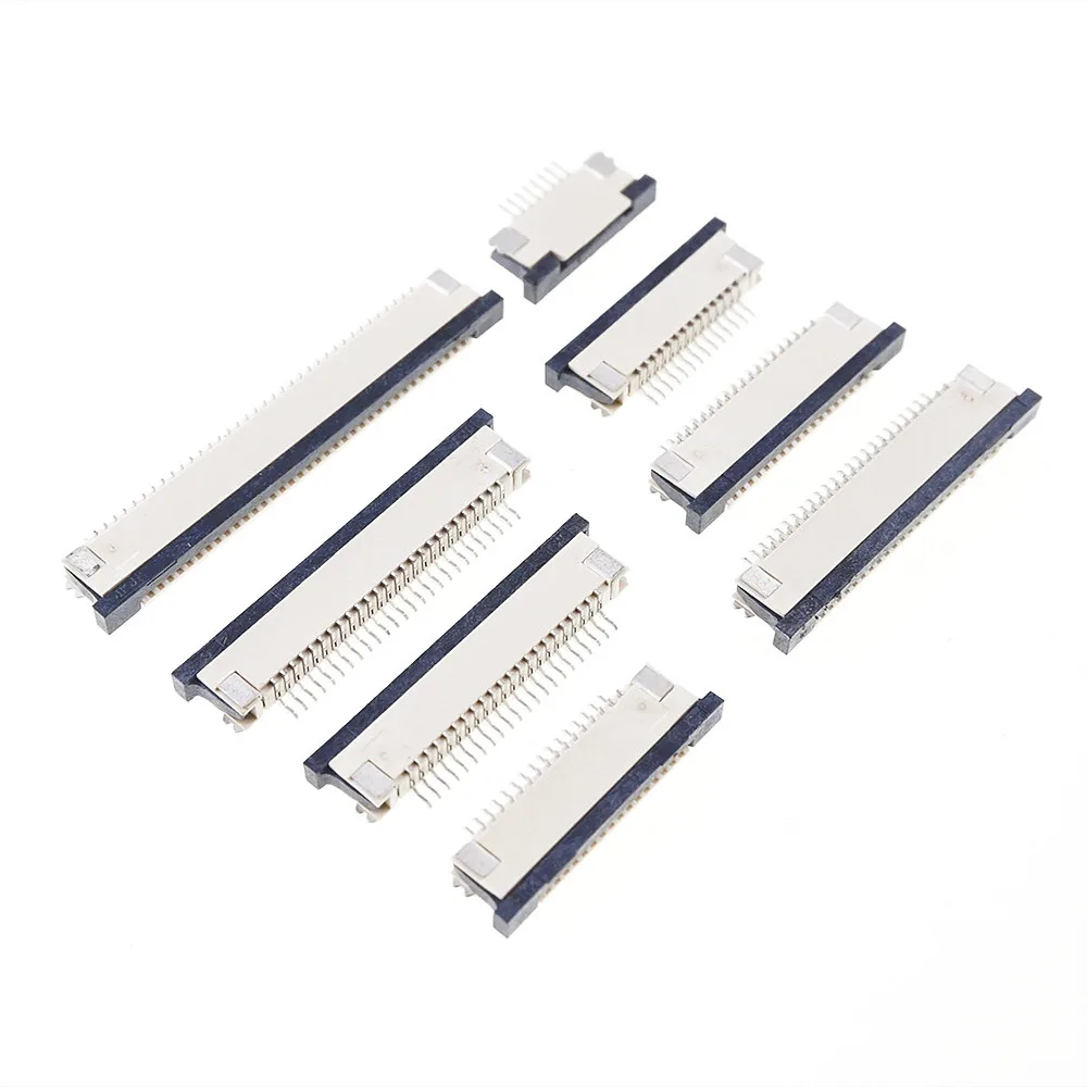 100pcs FFC FPC Connector 0.80 mm 5 6 8 9 10 12 14 15 16 18 20 22 24 26 28 30 36 Pin Bottom Contact SMT Right Angle | Обустройство