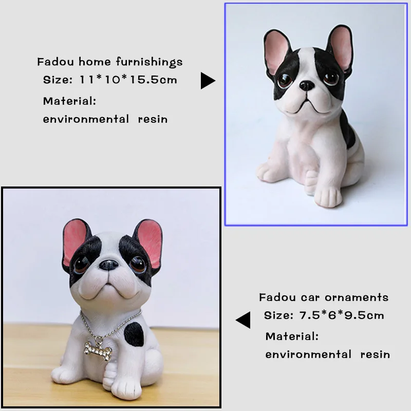Креативная фигурка французского бульдога украшение для дома автомобиля