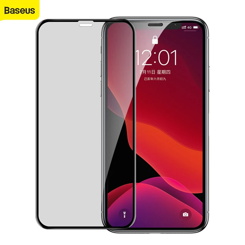 

Baseus 0.23mm Privacy Screen Protector For iPhone X XS Max Protective Glass Tempered Glass For iPhone Glass 2 Piece And Tool