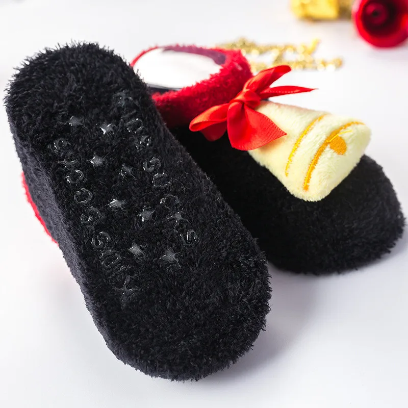 

Children Super Warm Socks Infant Kids Girl Terry Snowflake Elk Santa Claus Christmas Bear Toddler Baby Socks Cotton Short Socks