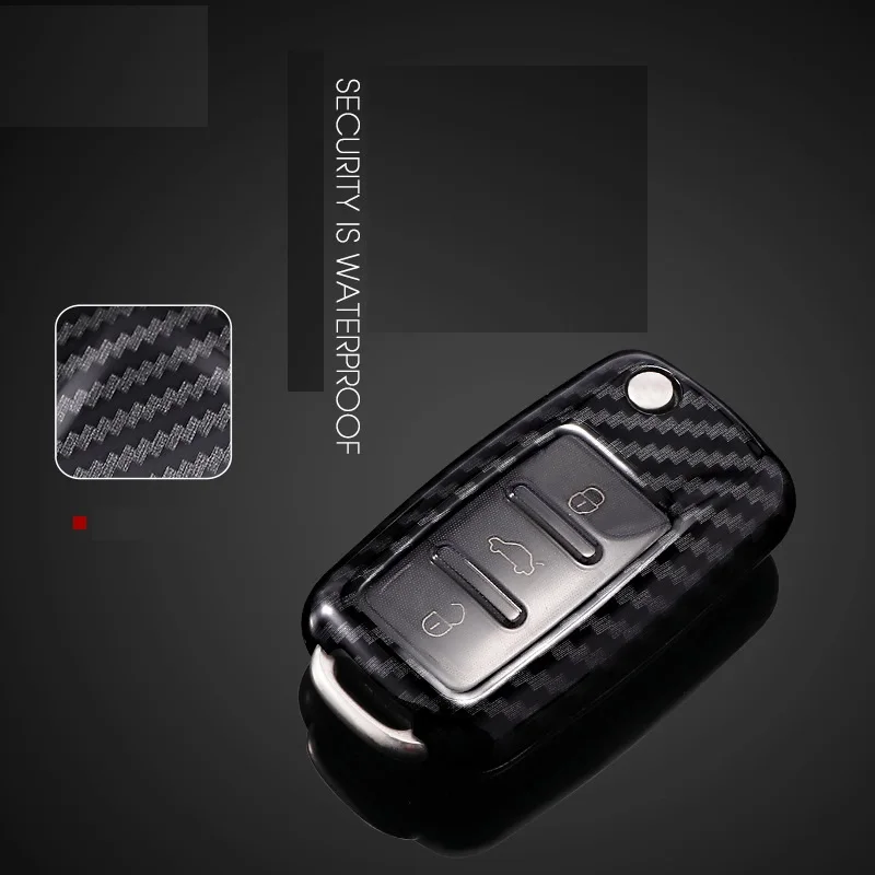 Чехол для ключа из углеродного волокна VW Golf Bora Jetta POLO GOLF Passat for Skoda Octavia A5 Fabia |