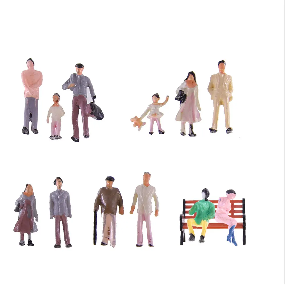 

1/300 Architectural Scale Model Figure Plastic People Landscape Train Building Layout Diorama Making Character Miniature Statue