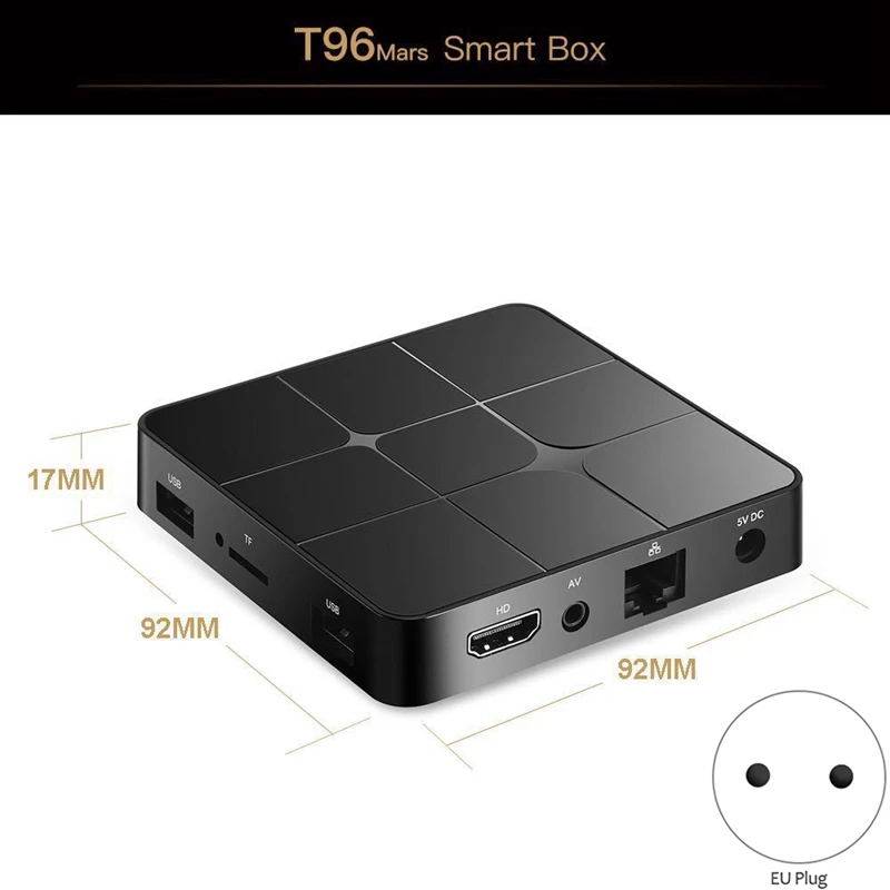 HFES T96 Mars Android 7.1.2 ТВ приставка Amlogic S905W 2G + 16G 2 4 GHz 4K HD H265 Bluetooth 1 WiFi медиаплеер