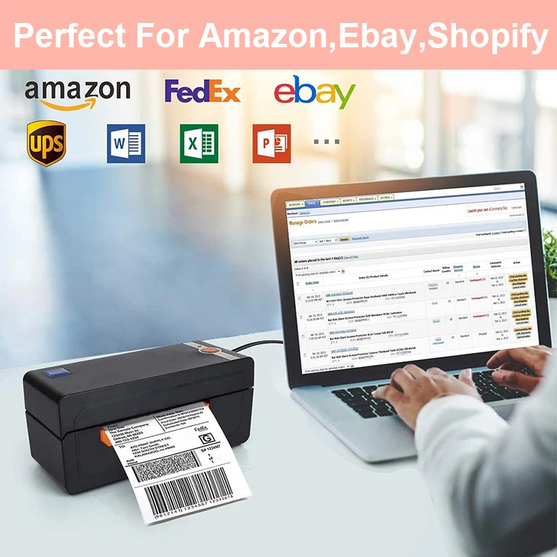 Bestellen Thermische Aufkleber Drucker Bluetooth Verschiffen Label Drucker Mini Tragbare Drahtlose Drucker Für IOS Android MAC Windows Linux