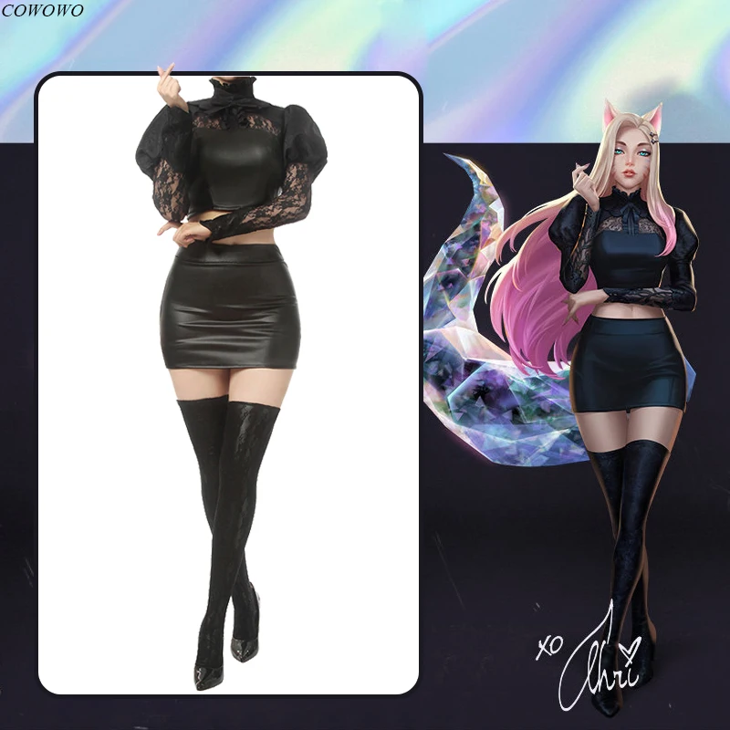 

Аниме! LOL ари кда женская команда 2020 сценический костюм сексуальная униформа косплей костюм на хэллоуин новинка бесплатная доставка