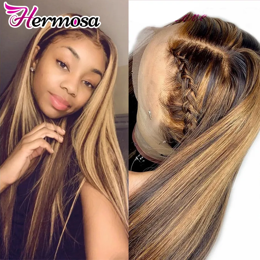 Парик из натуральных волос с эффектом хайлайтер парик прозрачных HD цветных