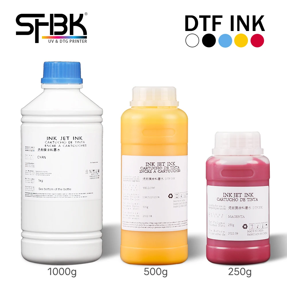 250ml 500ml 1000ml DTF Ink PET Film Heat Transfer T-shirt Clothes For A3 A4 L800 L805 L1800 R1390 R2000 P400 R2400 Printer inks