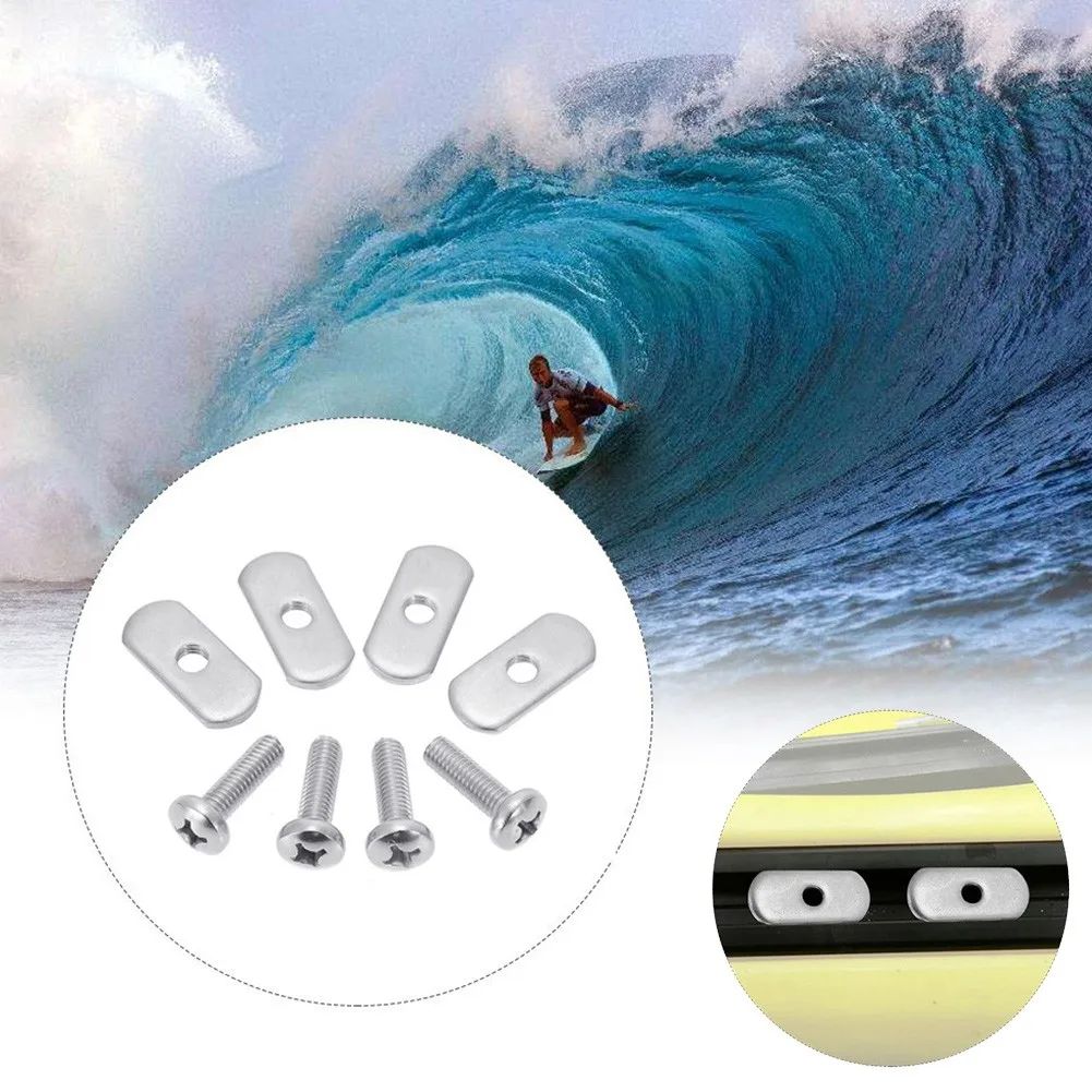 

4 Set Stainles Steel 316 Kayak Boat Canoe Slide Rail Track Screws Nuts Kayak Mounting Replacement Boat Rafting Tools Accessories