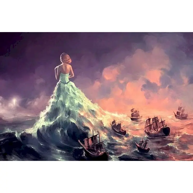 

GATYZTORY Memaid Oil Paint By Numbers Kits HandPainted 40x50cm Framed Acrylic Picture Acrylic Pigment Drawing On Canvas Wall Art