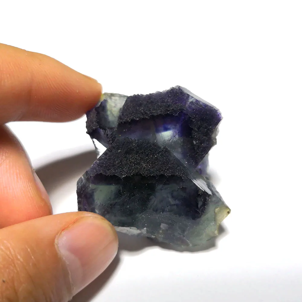 

31g B5-2a Natural Gradient Blue Window Fluorite Mineral Crystal Specimen Decoration Gift From Inner Mongolia, China