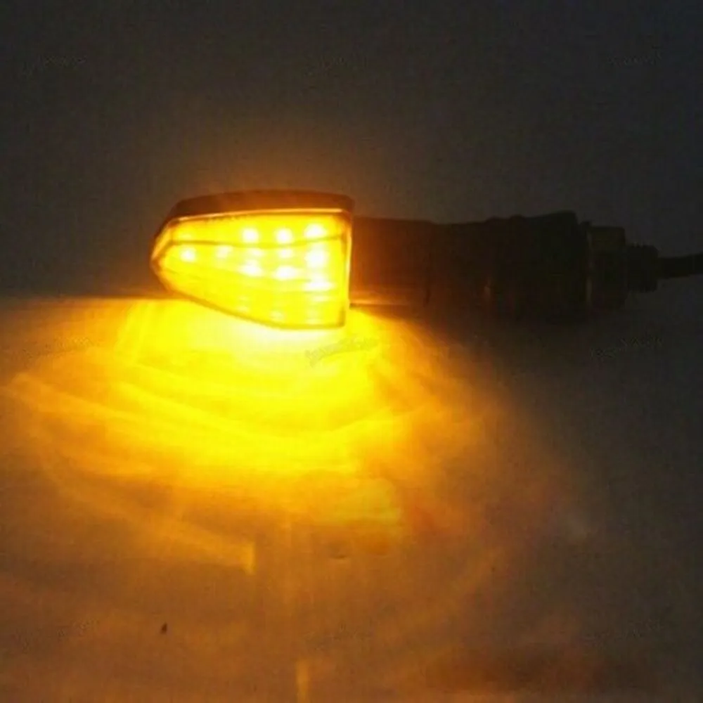 

Motorcycle Smoke Lens 9 LED Front Rear Light Turn Signal Indicator Blinker SCL