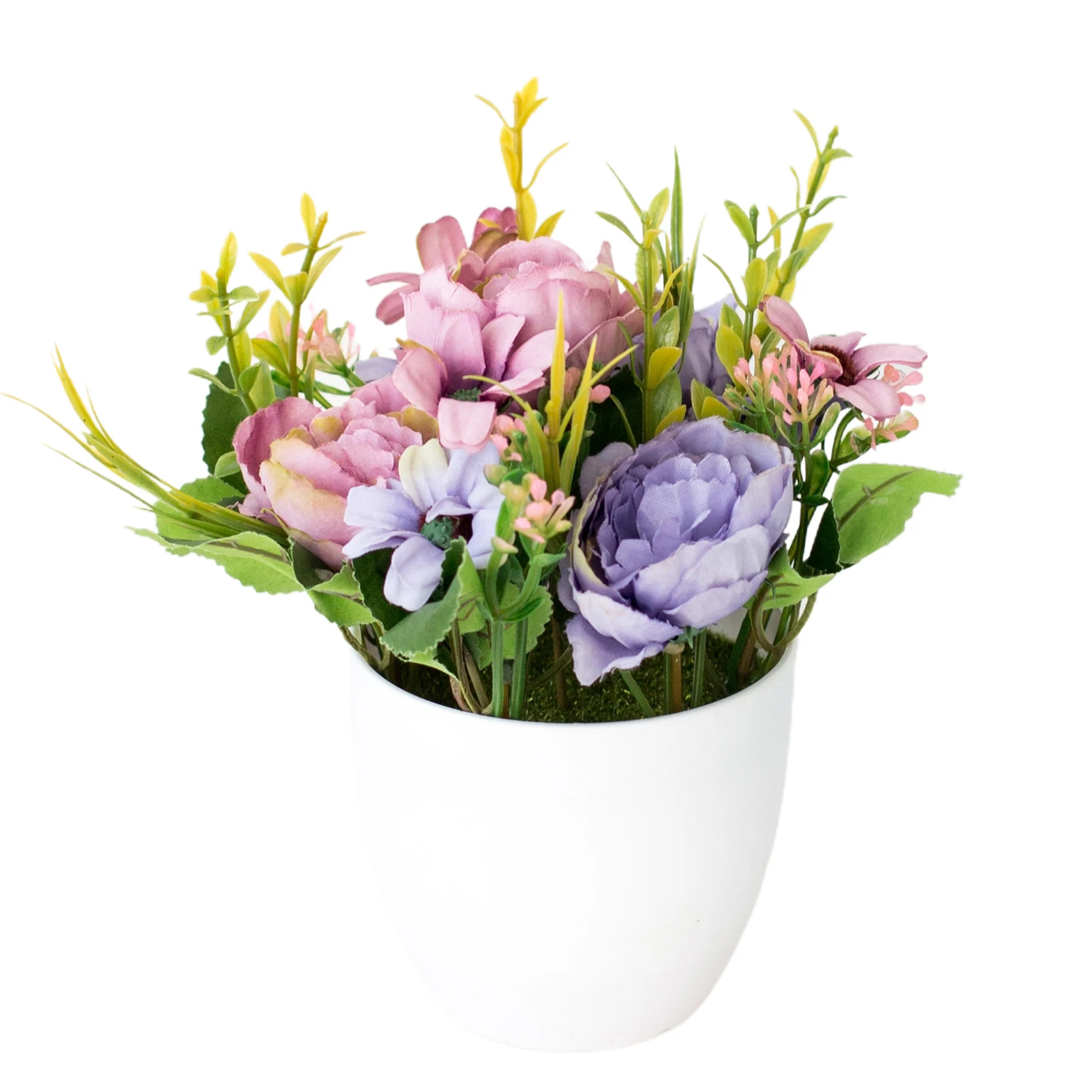 Искусственный цветок пиона бонсай реалистичное зеленое растение украшение для