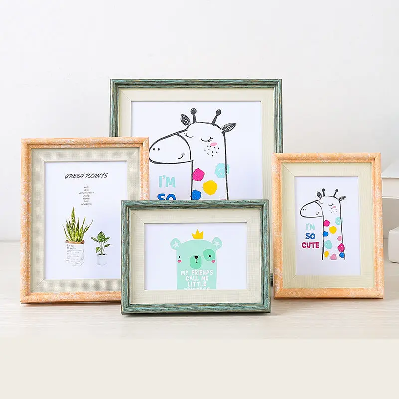 

Quality Resin Photo Frame 1PC Hanging Wall Picture Frames For Home Decor Kids Birthday Gift Painting Modern Style Desktop Frame