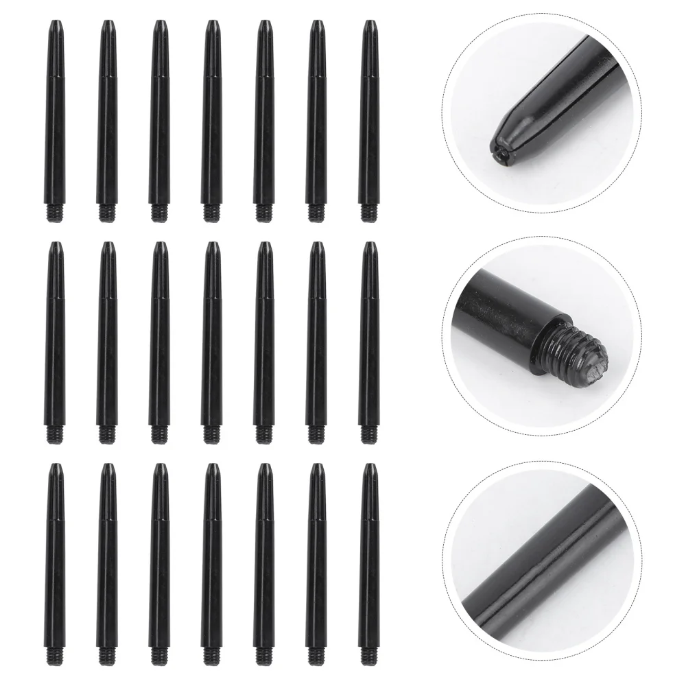 

100pcs Dart Shafts Darts Accessories Stems Pole Rod with Standard 2BA Screw Thread (Black)