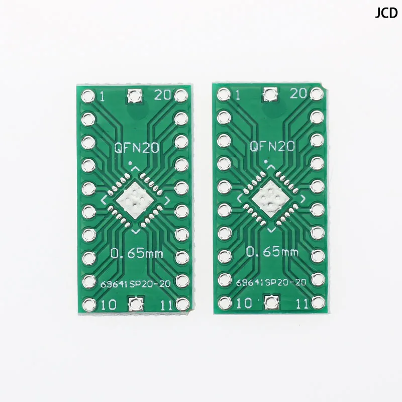 

60pcs/lot QFN20 to DIP20 Adapter PIN Pitch 0.5 0.65mm PCB Board Converter LFCSP20 TO DIP Converter Board Pitch Adapter