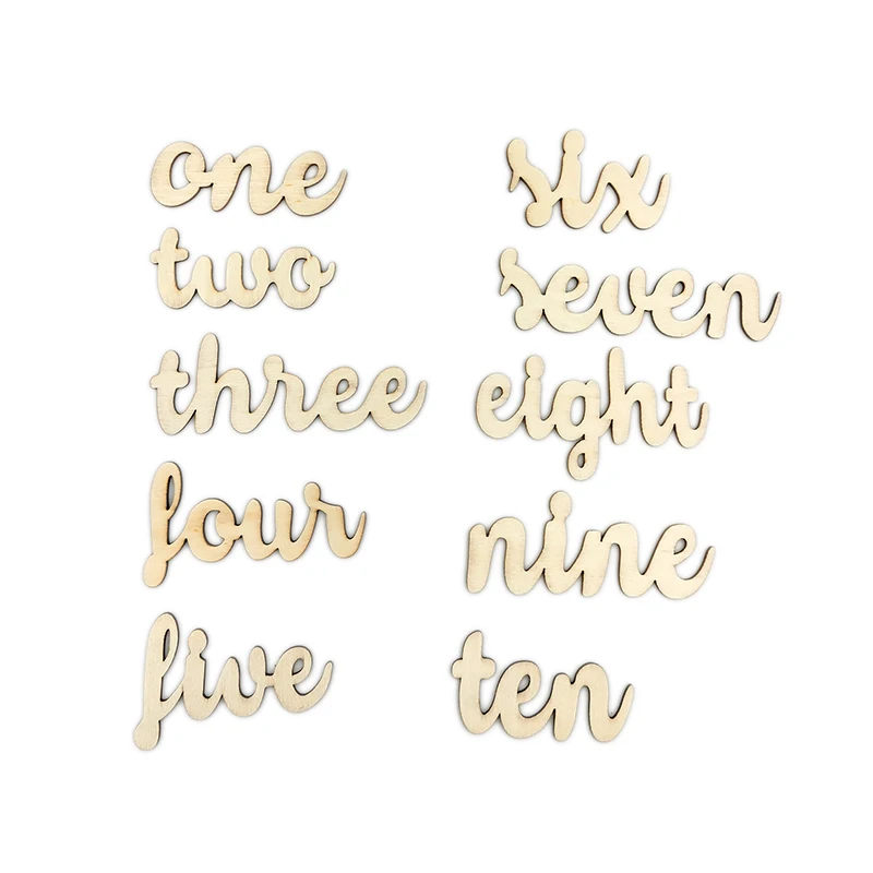 

10pcs 1-10 number wood Wooden Numbers for DIY Craft Wood Alphabet Letters and Numbers for DIY Craft, Home Decor