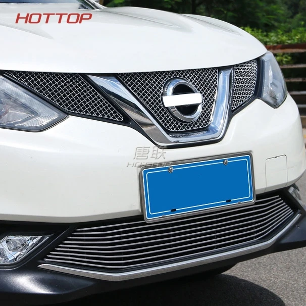 Передняя решетка из нержавеющей стали для автомобиля гонок Накладка Qashqai 2016 2017