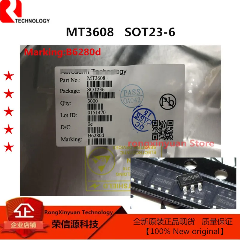 10-100 шт./лот MT3608 маркировка: B6280d B628 SOT23-6 2A Step Up Converter 100% Новый оригинальный