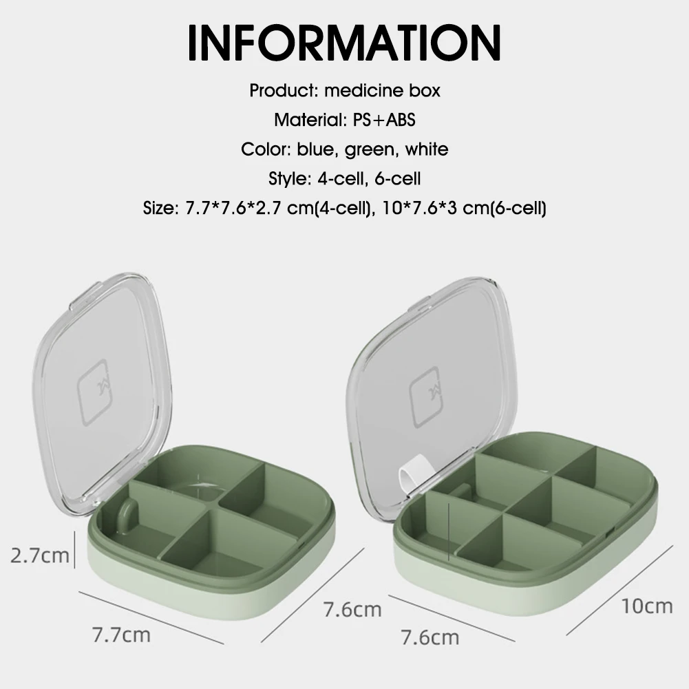 

Portable Pill Box Travel Pill Case Medicine Box Travel Weekly Medicine Health Travel Case Holder Mini Cute Plastic Pill Box