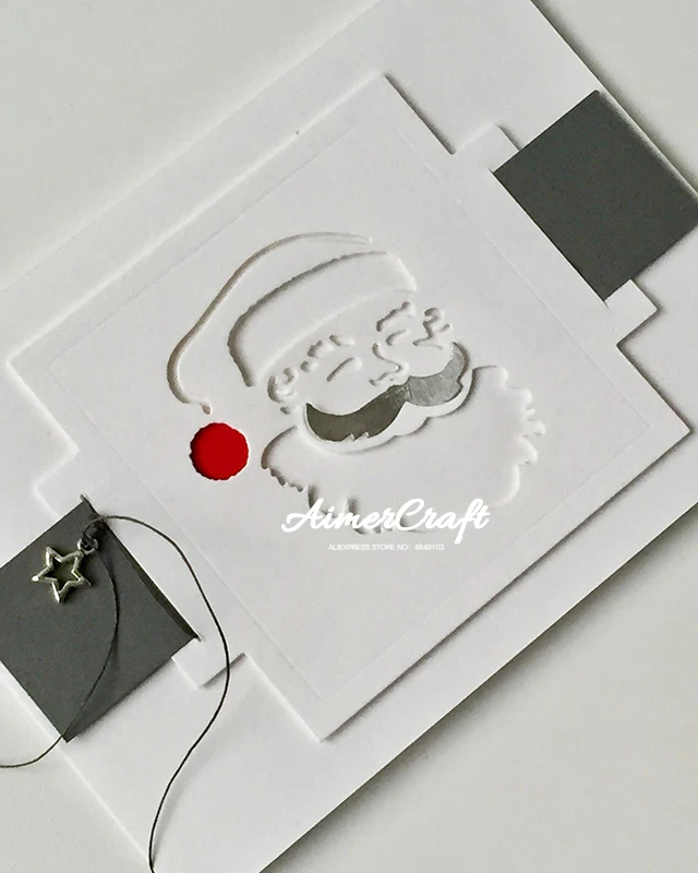 Санта Клаус рождественские металлические режущие штампы трафарет для