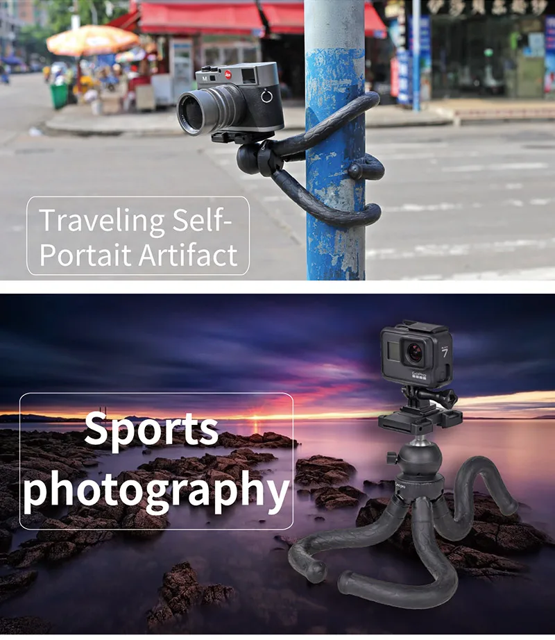 RM-30II, Гибкий штатив для iPhone Xs, samsung, водонепроницаемый Штатив для покадровой фотосъемки, 360 градусов, сферический Штатив для GoPro
