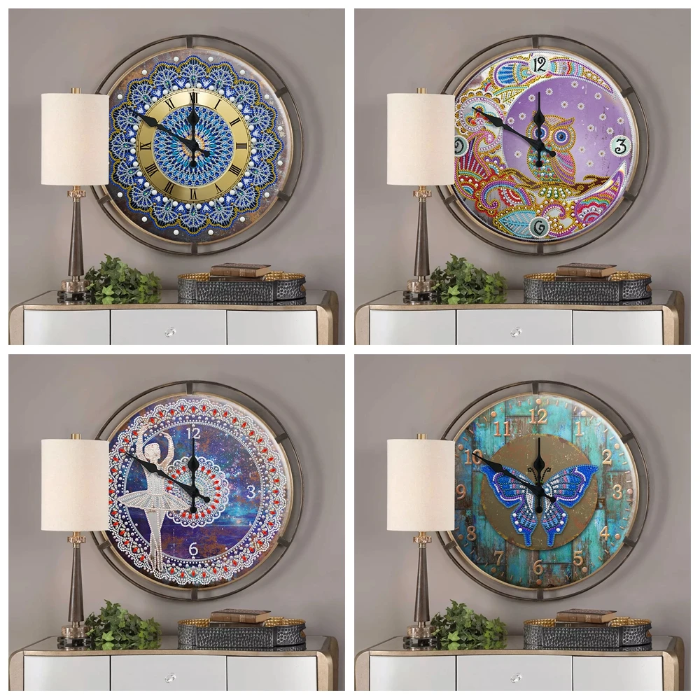 

DIY Special Shaped Diamond Painting 5D Clock Diamond Embroidery Cross Stitch Kits Cartoon Rhinestone Art Handicraft Home Decores