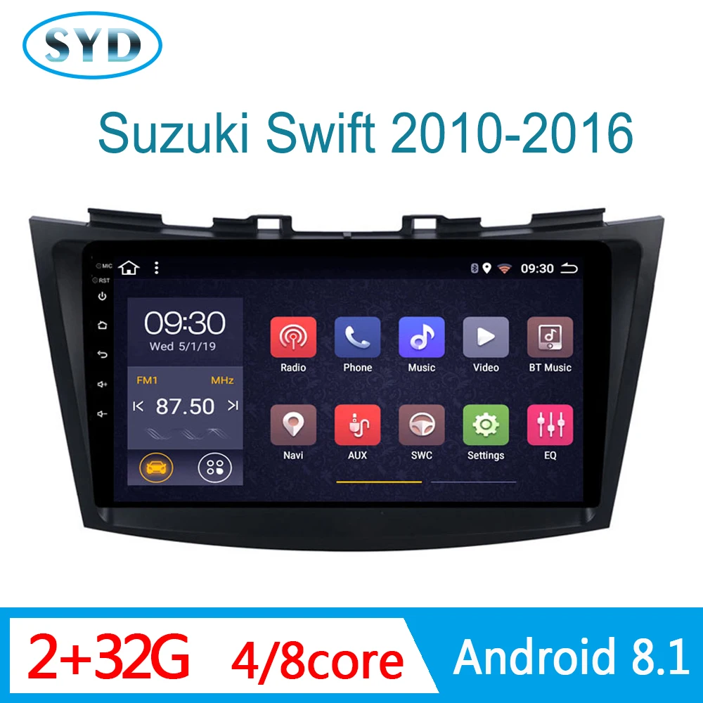 Автомобильный Центральный видео для suzuki swift 2005 2018 головное устройство GPS