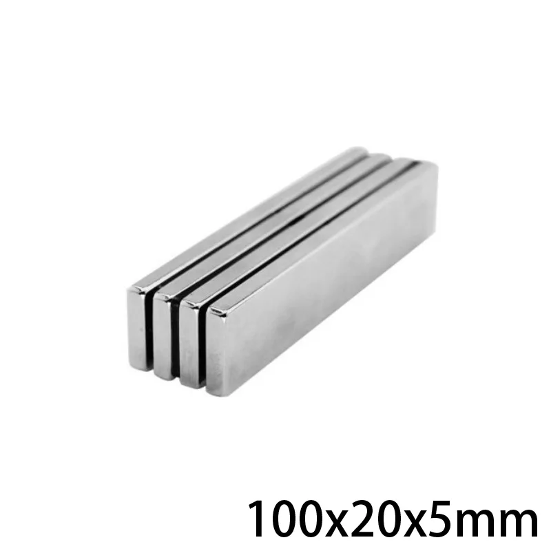 1 ~ 10 шт. 100x20x5 редкоземельные магниты 100 мм x 20 ленточный блок прямоугольные