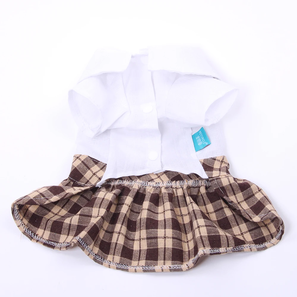 

Dog/Girl Cat Jumpsuit/Dress Vest Plaid Design Pet couple outfit Pet Puppy Spring/Summer Clothes 5 Sizes