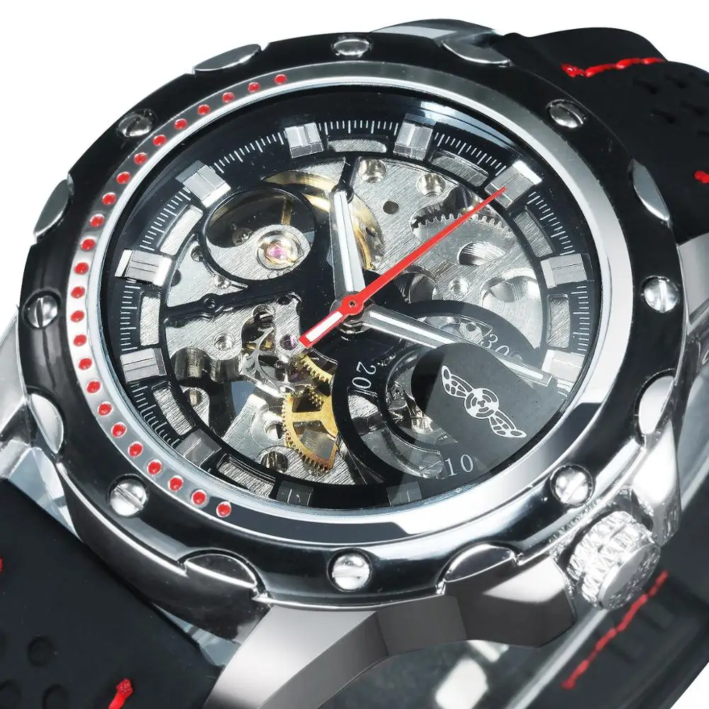 Часы наручные WINNER Мужские автоматические спортивные брендовые в стиле милитари