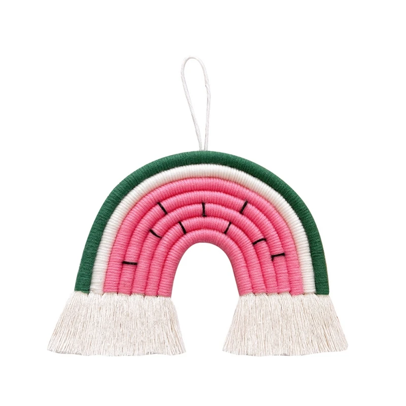 

Hand-Woven Rainbow Fruit Hanging Wall Decorations Home Children'S Room Decorative Hangings Practical and durable Ornaments